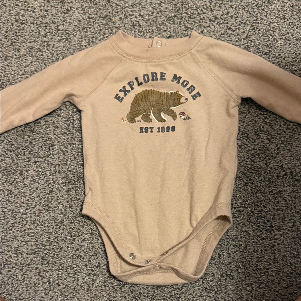 Garanimals Tan 'Explore More' Bodysuit